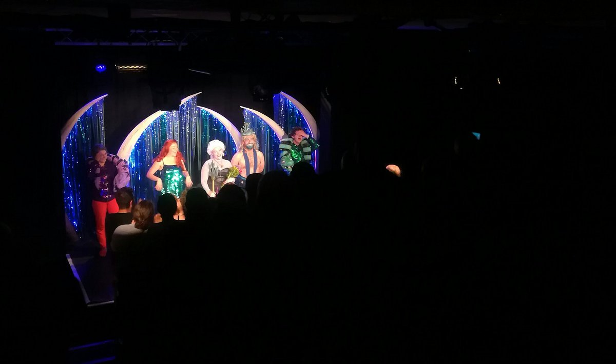 Full standing ovation for final #UnfortunateMusical @edfringe. Jamie and Allie (aka Flotsam and Jetsam) crying with joy. Scenes. @WeAreFatRascal smashed this run, keep your eyes peeled to see when they'll be swimming to a city near you.