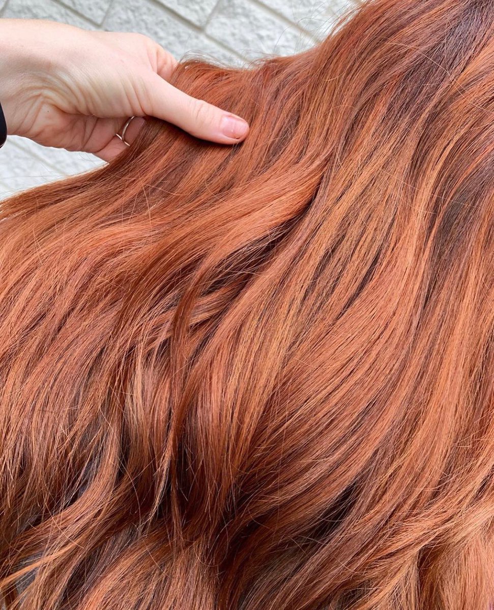 AloxxiHair's tweet photo. Don’t Prosciutto The Messenger 🧡 This iconic auburn Aloxxi color perfection via @jlc.cosmo 🧡 #WhatsYourColorPersonality #DontProsciuttoTheMessenger #Aloxxi #AloxxiHair #FortheLoveofColor https://t.co/o7Xj4pdb9G