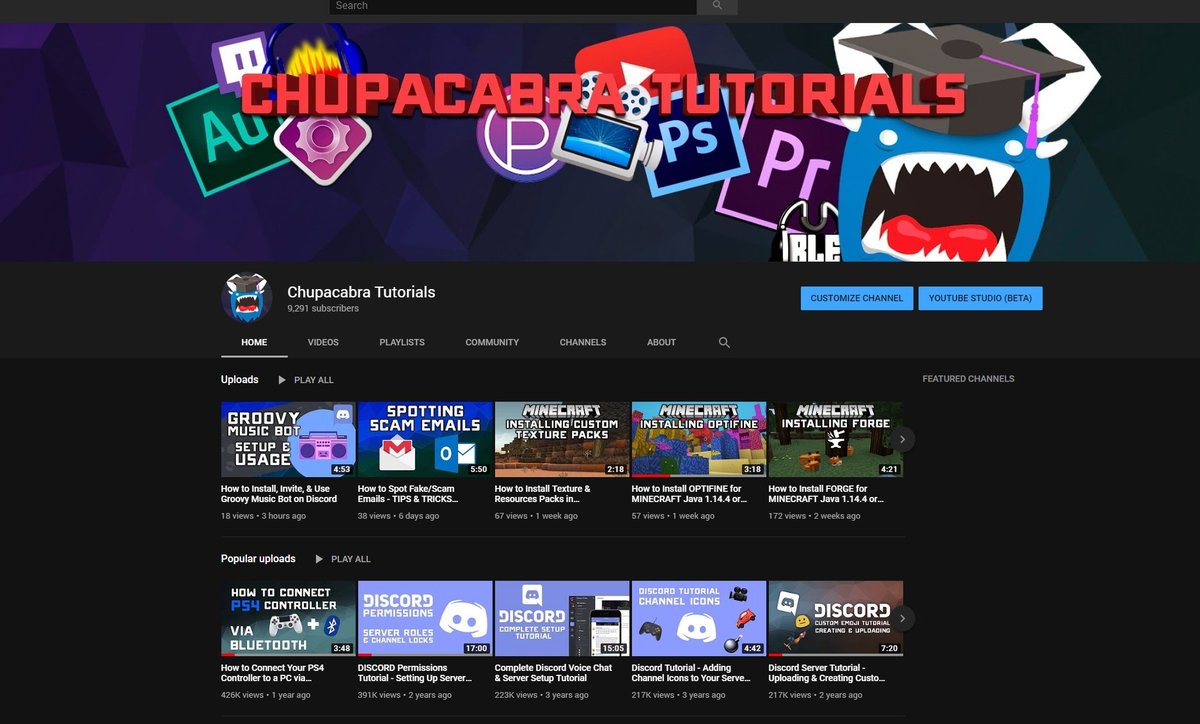 LarryChupacabra's tweet photo. Been more about making quick tutorials over the last year or so. So if you're in the market for things like how to install bots on Discord. Here's the channel for you: https://t.co/toTSAUEIq0

#Tutorials #Howto #discord https://t.co/HKpJz2Ml7a