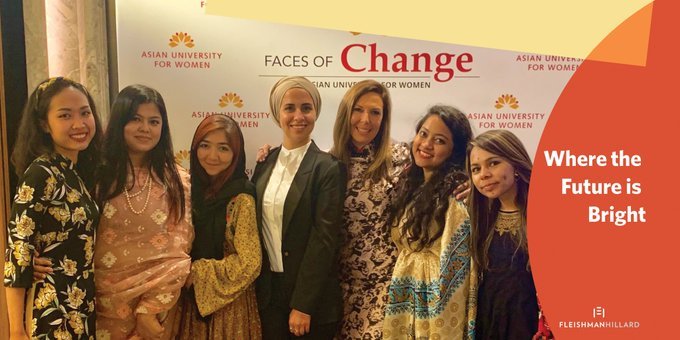 RachelCBorg's tweet photo. For #WomensEqualityDay, @Fleishman’s @lynneanne8 shares how her #FH4Inclusion work with @AUW_Chittagong aims to close the gender equality gap. https://t.co/z5ah41pH0Z https://t.co/9i5wNjcA2o