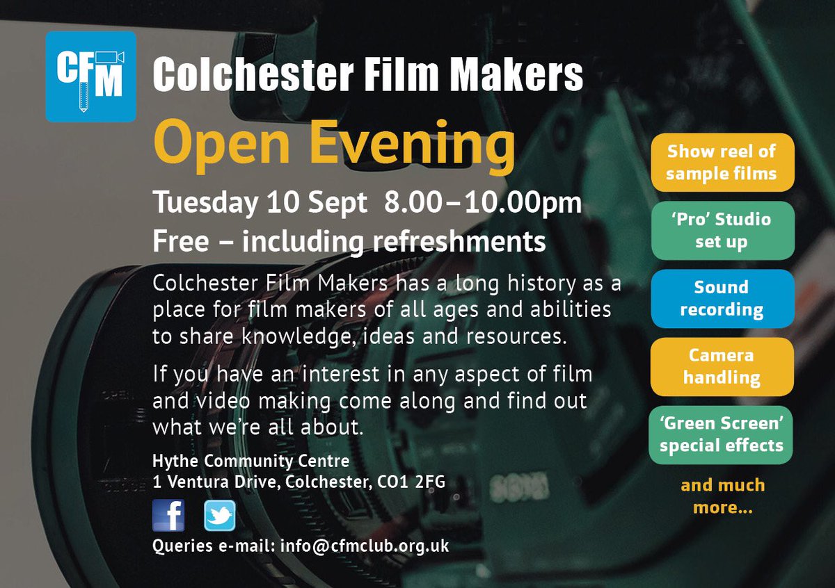 Colchester Film Makers (@colfilmmakers) on Twitter photo 