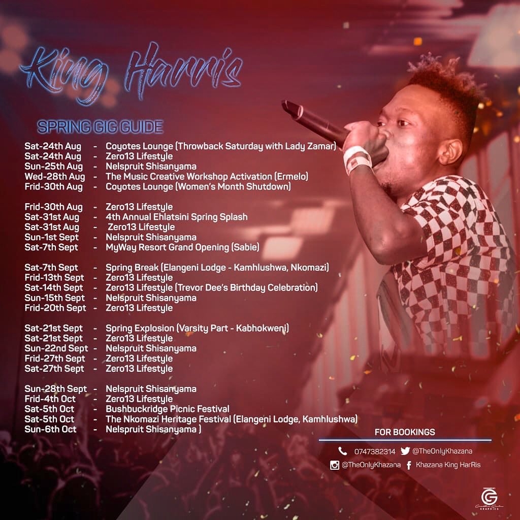 TheOnlyKhazana's tweet photo. โก๏ธโก๏ธโก๏ธ My #SpringGigGuide, to be updated soon.... You know every time I pull up itโs a good time #KingOnSet ๐ G.O.A.T https://t.co/ow8g6cnGPi