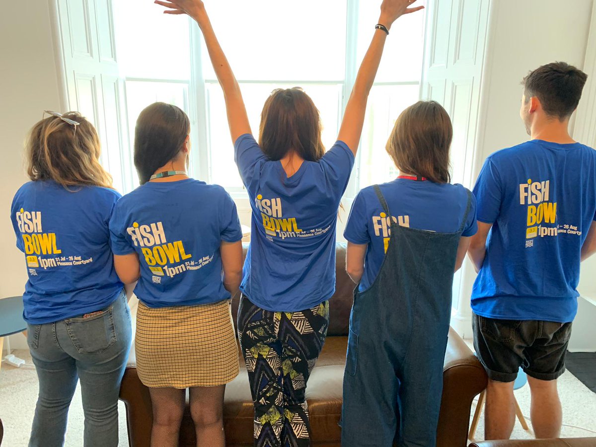StoriesinTheatr's tweet photo. A massive thank you to everyone involved with @FishBowlThePlay at #edfringe, our amazing audiences who have supported the shows, our spectacular street team &amp; of course the incredible team at @ThePleasance &amp; @chloenelkin who have worked tirelessly. We are feeling SO grateful!🐟 https://t.co/1eVhsu4f1b