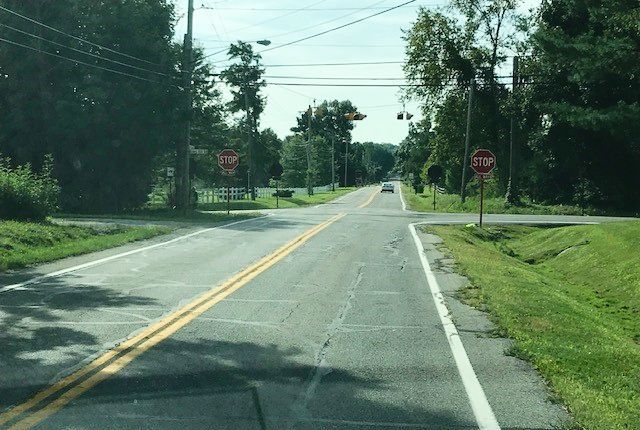 CityofHudsonOH's tweet photo. 🚨 The new stop signs at the intersection of East Hines Hill and Valley View have been installed, and the intersection is now a four-way stop. Please be aware of this traffic pattern change and use caution as everyone becomes used to this change. Drive safely! 🚨 https://t.co/0YzsrGvPUx