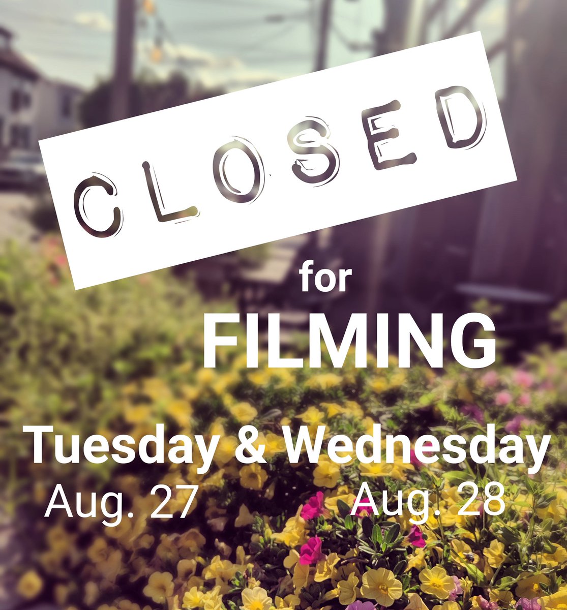 StudioEastHFX's tweet photo. Heads up! We are going to be closed Tuesday & Wednesday for a private filming (We're going to be on TV! We will give the details when we can!!)
We will be back for regular service on Thursday.
Sorry for the inconvenience!
#studioeasthfx #halifaxrestaurants https://t.co/U1Bpi3gpmb