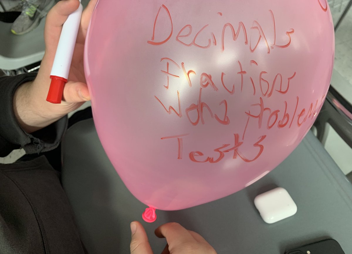 stacy_sefton's tweet photo. After writing down everything they didn’t like about math on their balloons, Ss popped them🎈Overheard: ”That was therapeutic!” Yep😊 #LCPS_math @SpecialRdgMath @bwhs_lcps https://t.co/ZFqkZCKBbo