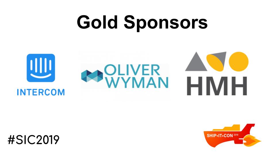 ShipItCon's tweet photo. We simply couldn't host ShipItCon 2019 in such an amazing venue and with such great speakers without the support of these amazing sponsors. Thank you.

#sic2019 https://t.co/SY1p4zD71D