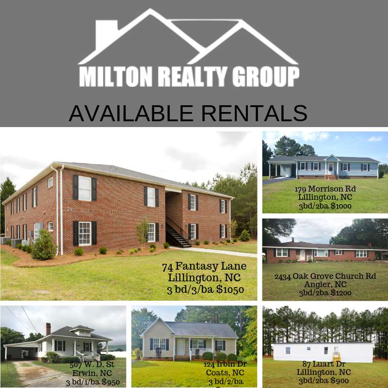 MiltonRealtyLLC's tweet photo. #MoveinMonday For more information on all our available properties, go to our website https://t.co/LQQtzKSJLX or call 910-814-1012. #miltonrealtygroup #rentalproperties #rentalhomes #homesforrent #propertymanagement #lillington #harnettcounty #wakecounty #lovewhereyoulive https://t.co/4pEZoEr2j1