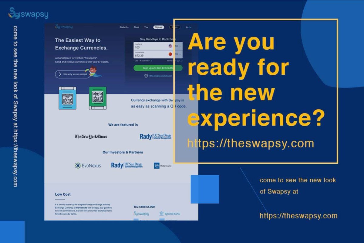 SWAPSYinc's tweet photo. We are proud to announce that Swapsy has a brand-new website! https://t.co/FrJn640f3U