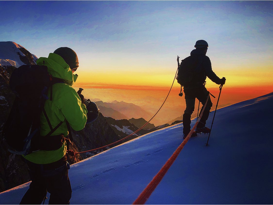 LaurenceKC's tweet photo. Building a company is the biggest challenge an human can take on. The second is pushing your body to the limit, tomorrow I attempt to summit Mont Blanc with my brother @AKemballCook - @ 4,810m high. training all week so feel ready. 👍👊 https://t.co/4LVDJktbvn