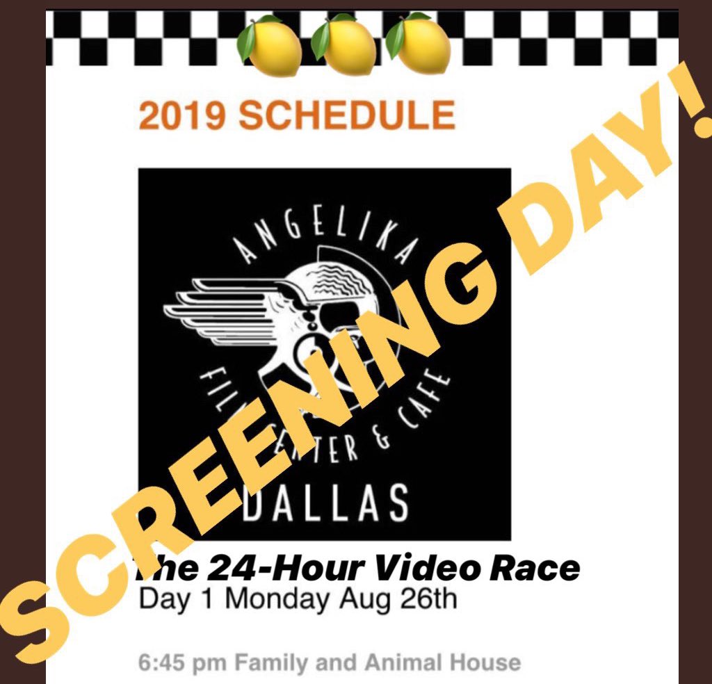 OscarSancheezy's tweet photo. Join us in competition at The Angelika Theatre tonight at 6:45pm! We entered a 24-Hour Video Race and today is screening day! Win and Advance. #RawLemon https://t.co/303Aaxr1U2