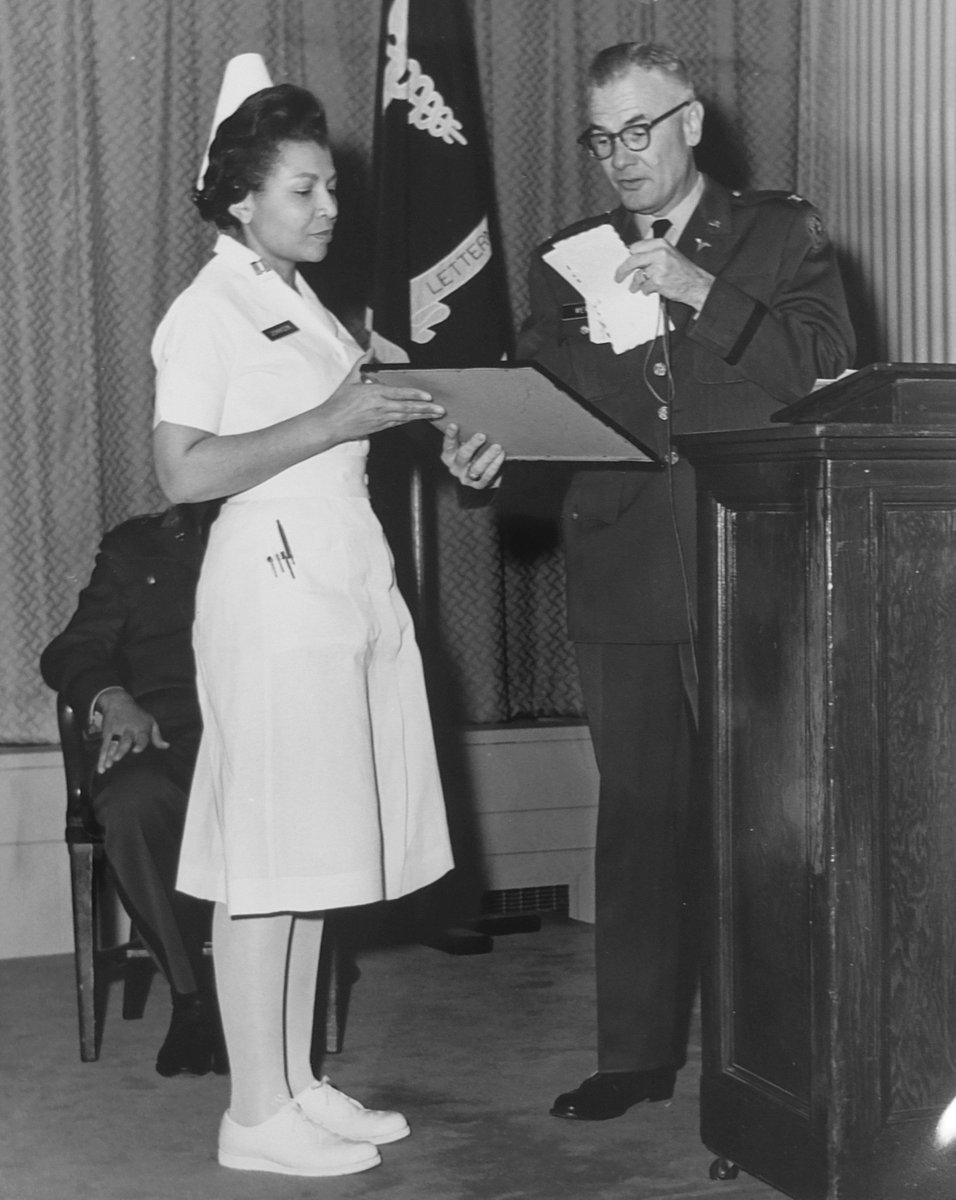 presidiosf's tweet image. Happy #WomensEqualityDay2019. Hazel Winifred Johnson was a nurse stationed at the Presidio's Letterman General Hospital, 1963-1966. In 1964, she was named Letterman's outstanding Army nurse. In 1979, she became the first African-American female general in the US Army.