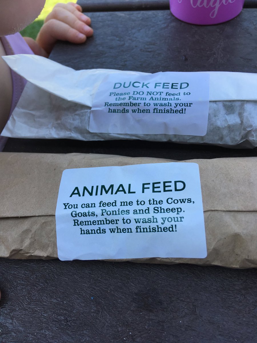 Don’t get the duck feed mixed with the animal feed! I was overly excited that the park had the foresight to put the feed in different coloured bags