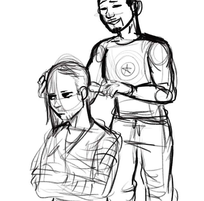Sam definitely cut Bucky's hair, and I'm gonna stand by that idea forever 