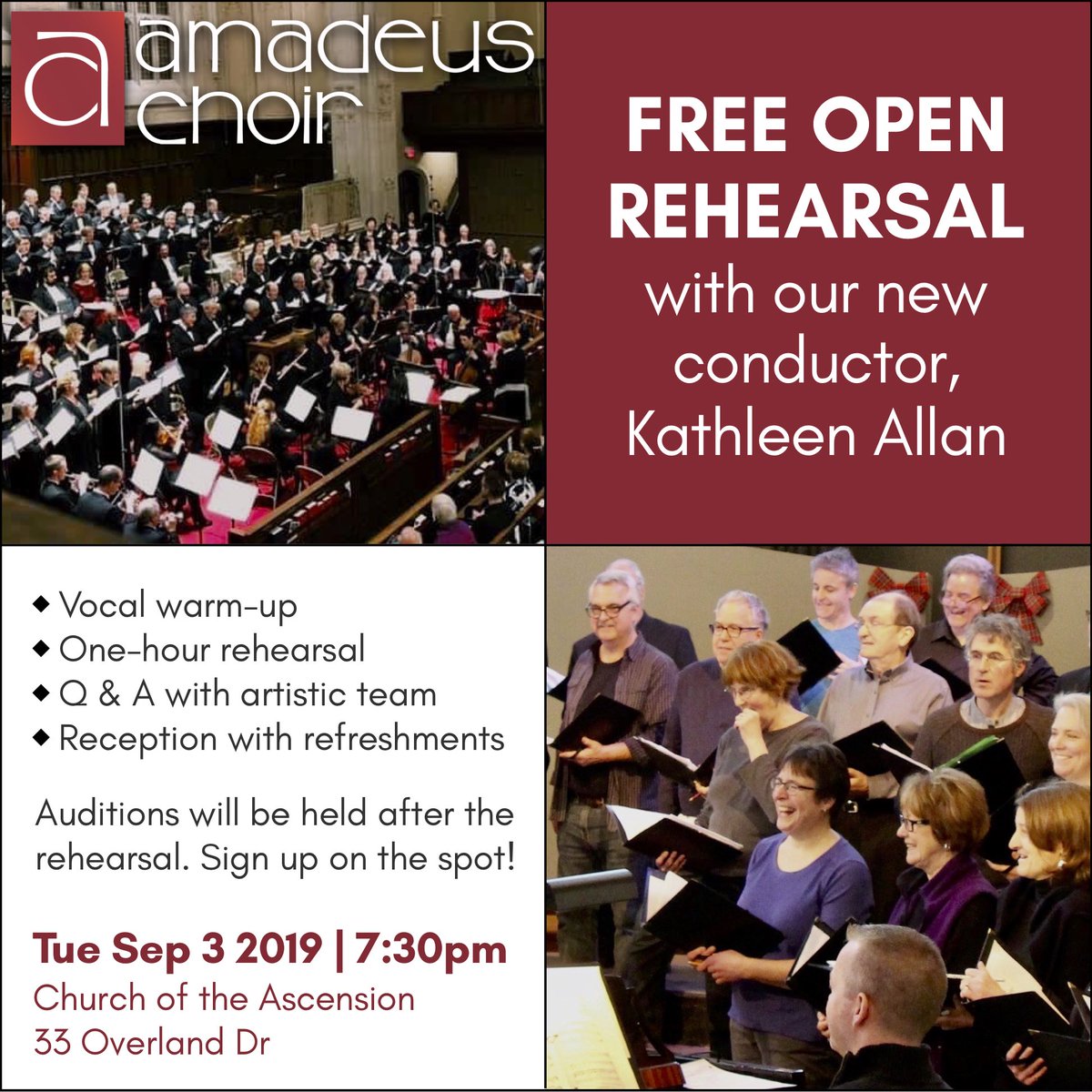 Have you wondered what it’s like to be a member of the Amadeus Choir? Join us for a fun evening of singing together! 🎶

𝐑𝐒𝐕𝐏 𝐡𝐞𝐫𝐞: 𝙗𝙞𝙩.𝙡𝙮/𝘼𝙢𝙖𝙙𝙚𝙪𝙨𝙊𝙥𝙚𝙣𝙍𝙚𝙝𝙚𝙖𝙧𝙨𝙖𝙡

#choir #community #torontomusic #torontochoir #choralcanada #joinachoir #choirsarecool