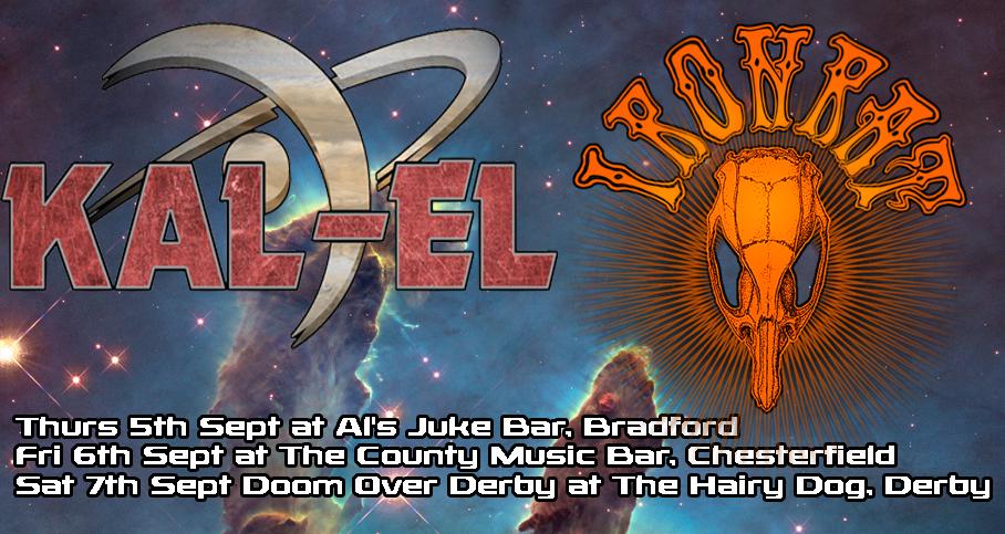 5th, 6th and 7th September sees the return of our Norwegian buddies <a href="/Kal_El_Band/">Kal-El</a> for a run of shows with us!
You can catch us both at one (or all) of these gigs in Bradford, Chesterfield and Derby!
facebook.com/pg/ironrattheb…