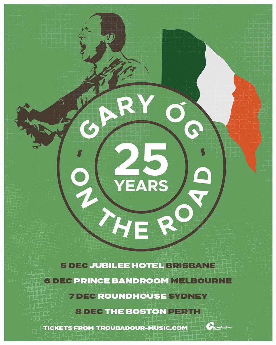 JUST ANNOUNCED 🇮🇪 <a href="/garyogmusic/">Gary Óg</a> returns to Aus in Dec celebrating 25 years on the road. Tickets - bit.ly/GaryOgOz