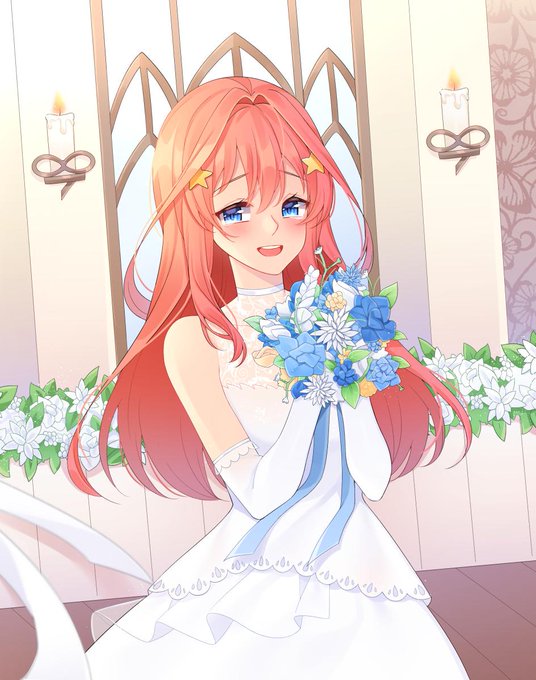yori ✧ よりさんがTwitterに投稿した中野五月(五等分の花嫁)のイラスト。