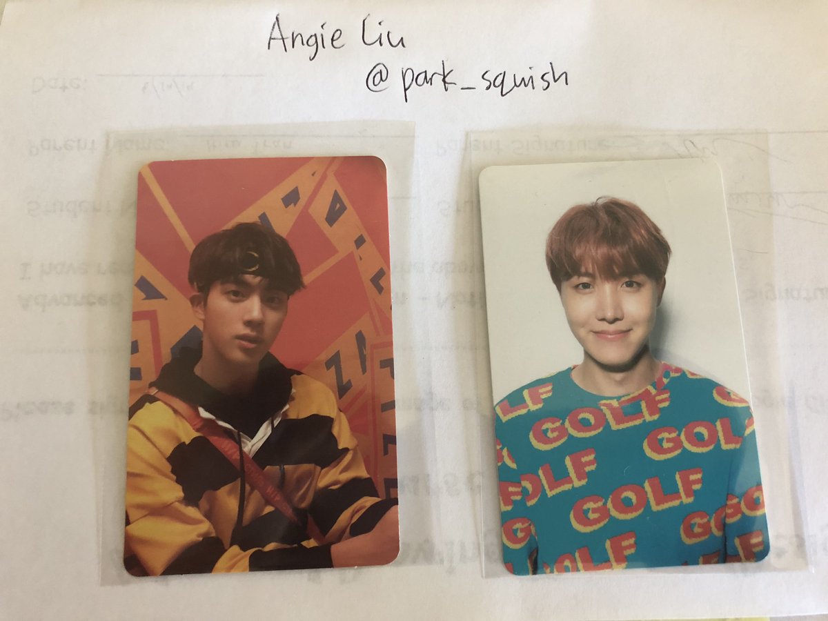 park_squish's tweet image. WTT WTS SELL WILLING/WANT TO TRADE
Album: BTS Love Yourself: Her

Have: 
Jin E
Hoseok/J-hope V

Want/Seeking:
Wishlist

Or selling for $13 stamped

From: California, USA
WW? USA ONLY
@BTSTradingPC @BTS_trading @pctradeusa @photocardkpop @BTStrading_USA @kpopthriftshop