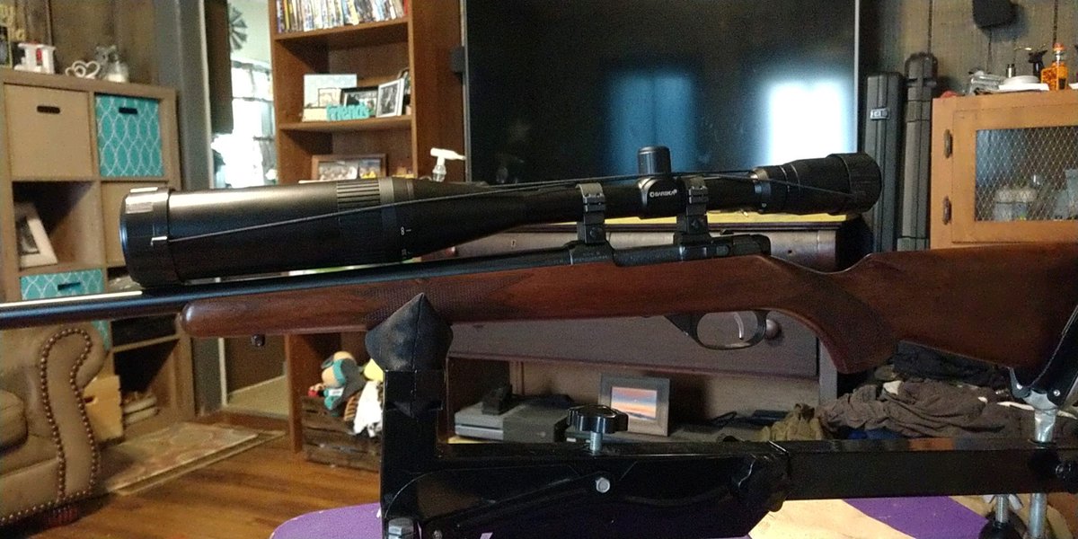 EdJackson8783's tweet image. They say you only need a 3-9×40 to hunt with.... Hold my beer. I'm shooting tick off deer's asses