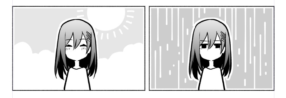 最近描いたお気に入りの2コマ。 