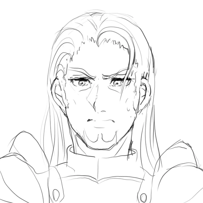 Hendrik and Jasper from DQXI, with Jasper mad that Hendrik is taller than him lmao. I wanted to color these before posting but alas it never happened 