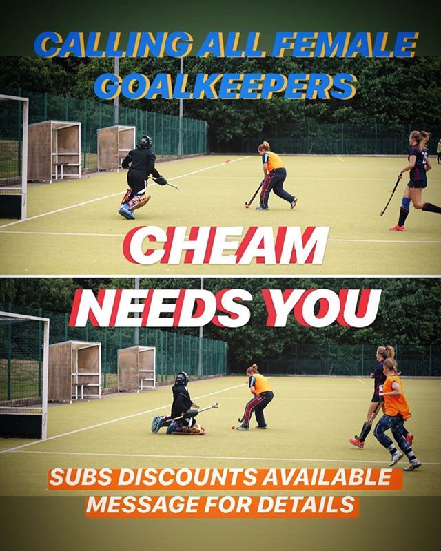 CheamHC's tweet photo. *FEMALE GOALKEEPERS*
Cheam needs you!
Reckon you have what it takes?
Big subs discounts available - message for details. #hockey #hockeygoalkeeper #ladieshockey #femalehockey #savinggoals #makingsaves #womenshockey #womenshockeylife https://t.co/lHo8HL2CWJ https://t.co/lDjXlA69my