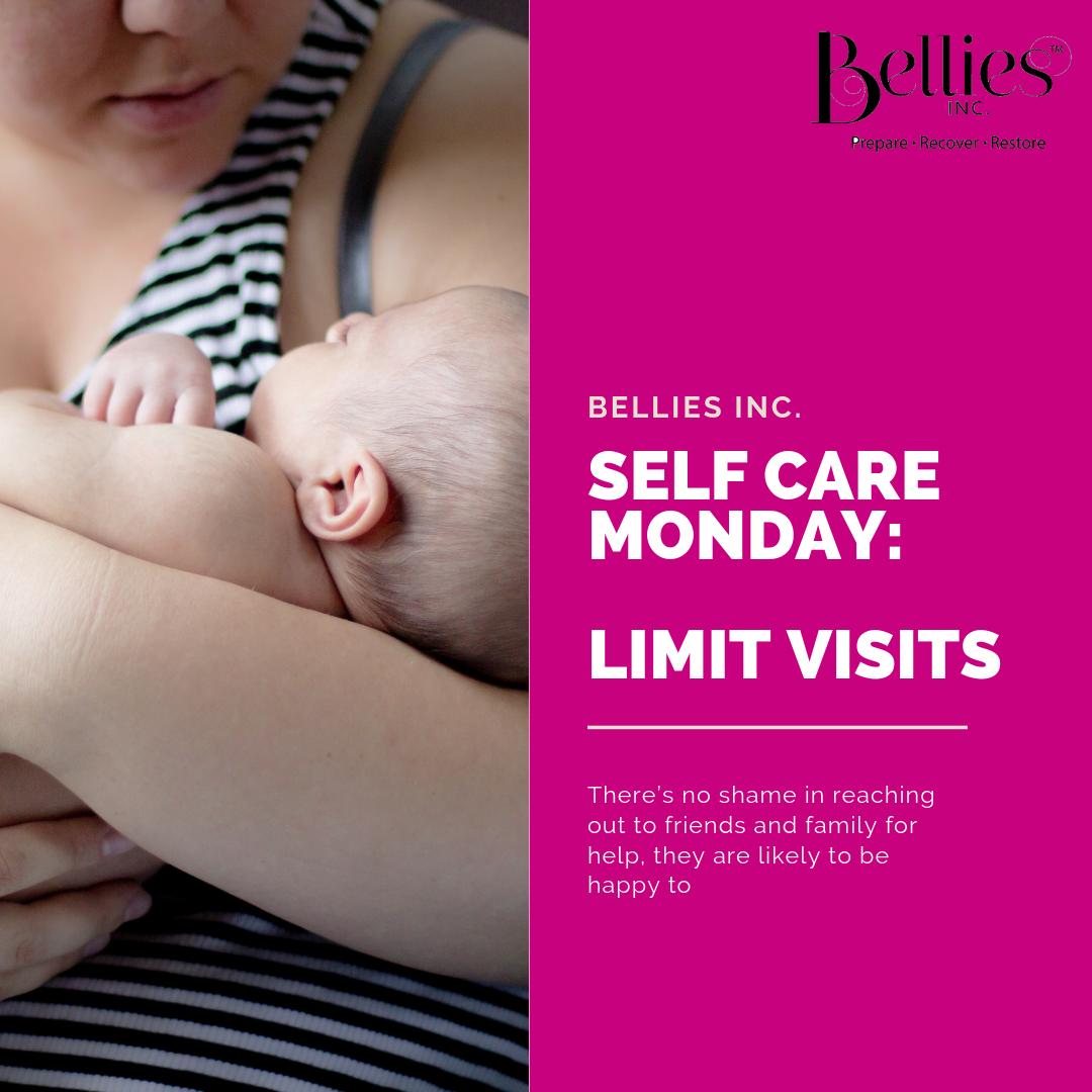 Self-Care Monday brought to you by Bellies Inc.

Limit visits!

People can be overwhelming, and you have no obligation to show your new baby to everyone in the first few weeks. Don’t be afraid to set clear boundaries for visitors!

#belliesinc #health #wellness #selfcare