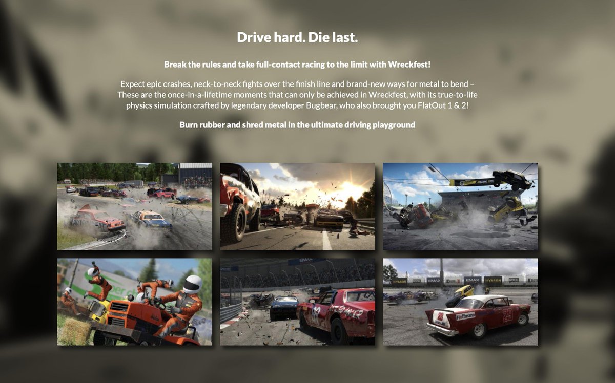 RETWEET/FAV This Tweet TO WIN COPY OF WRECKFEST!! I Have 1x Copy For Xbox and 1x Copy for PS4 

Winners Announced Tomorrow 6pm EST to Celebrate to Launch of Wreckfest Coming to Console TOMORROW!

Huge Thanks to <a href="/bugbeargames/">BugbearEntertainment</a> <a href="/TMThrustmaster/">Thrustmaster Official</a> <a href="/THQNordic/">THQ Nordic</a>  for making this possible!