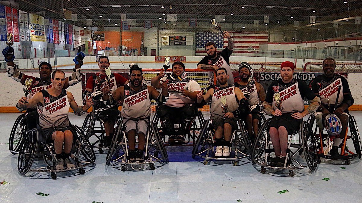 TheBayhawks's tweet photo. Congratulations to our friends, Maryland Thunder Wheelchair Lacrosse, on their WLUSA National Championship victory this past weekend! The team went 7-0 in the tournament to win it all.

We’re proud to support this group of outstanding and talented individuals.

📷: Ken Block https://t.co/Tj1cXmSqdZ
