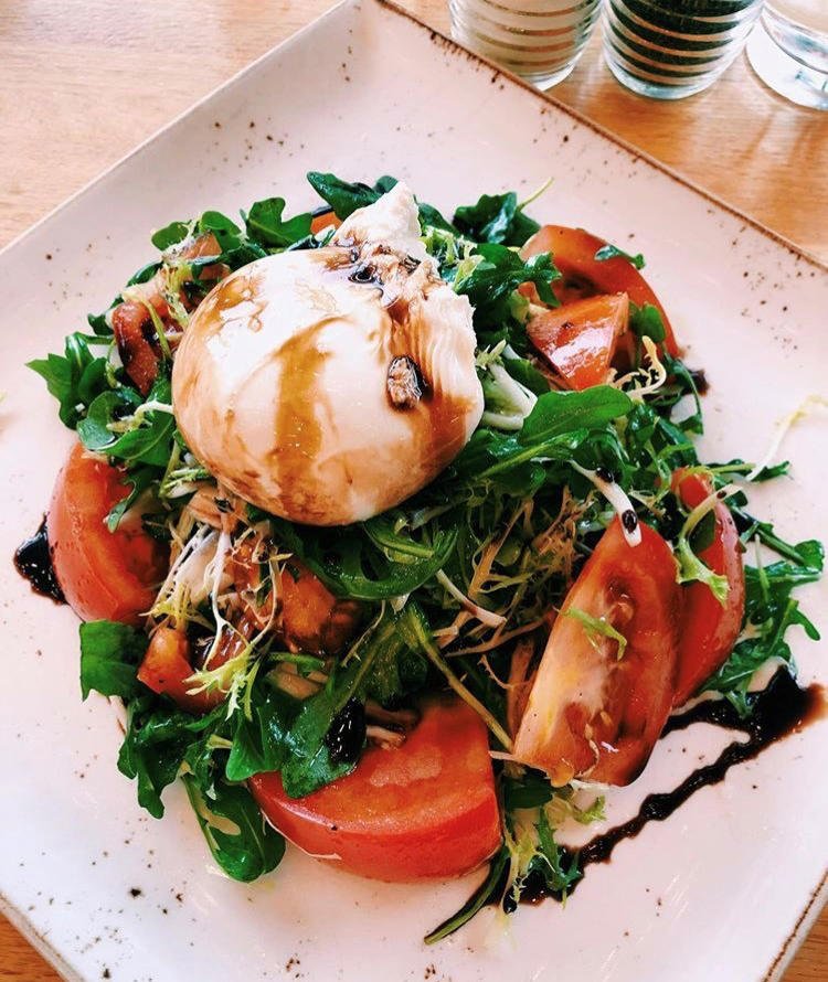 Burrata makes everything better. Add burrata to any of our salads for lunch or dinner. Photo credit: @theblondeappetit_ on Instagram