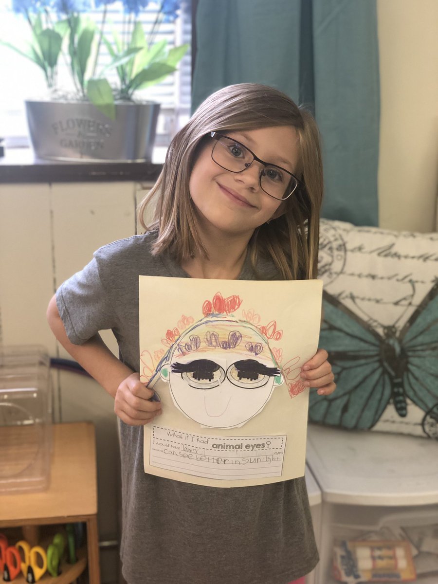 JulieMarieG06's tweet photo. What if I had animal eyes? Our first graders did an amazing job with this animal adaptations activity. 🐸🐙👁 #thegt @THE_HCISD https://t.co/n72V8ty2lN