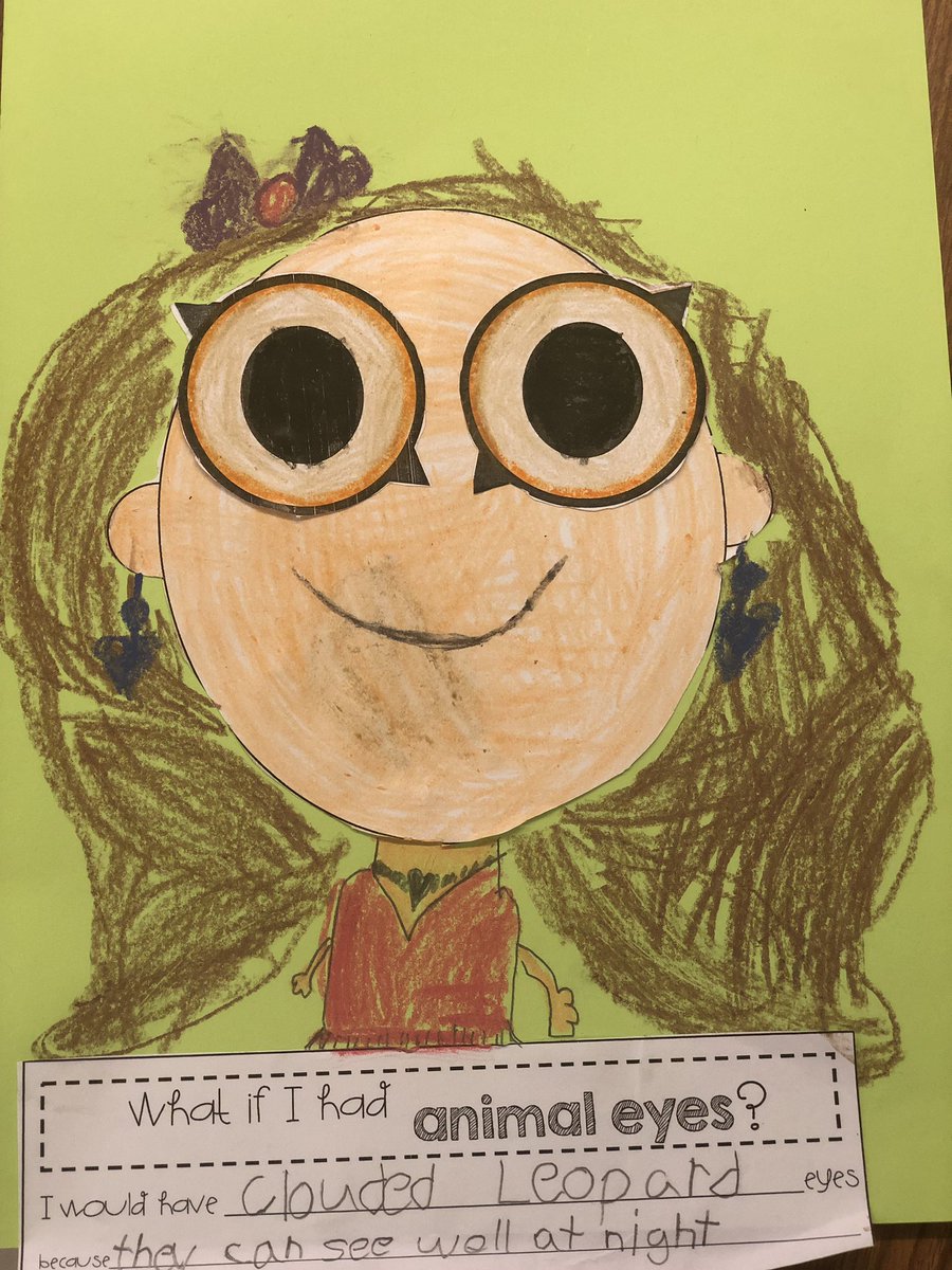 JulieMarieG06's tweet photo. What if I had animal eyes? Our first graders did an amazing job with this animal adaptations activity. 🐸🐙👁 #thegt @THE_HCISD https://t.co/n72V8ty2lN