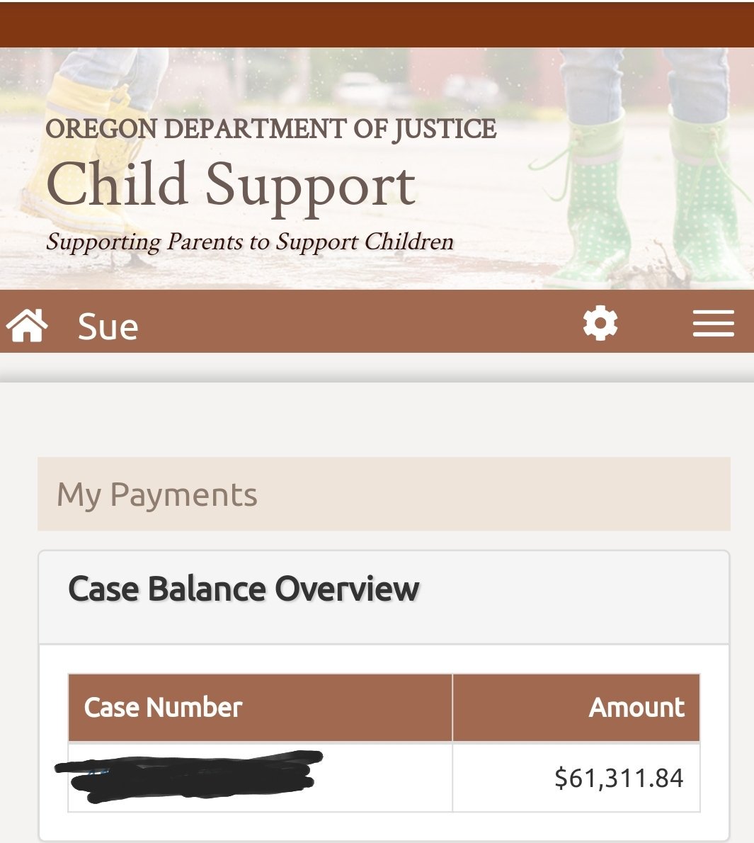 Sues5Blessings's tweet photo. Enforce Child support and my family would not require ANY public assistance. Eugene Ernest Guyton II of Oregon refuses to pay, here's his balance after 2.5yrs #childsupportarrears #stopfinancialabuse @realDonaldTrump https://t.co/IaXEpcsUHQ