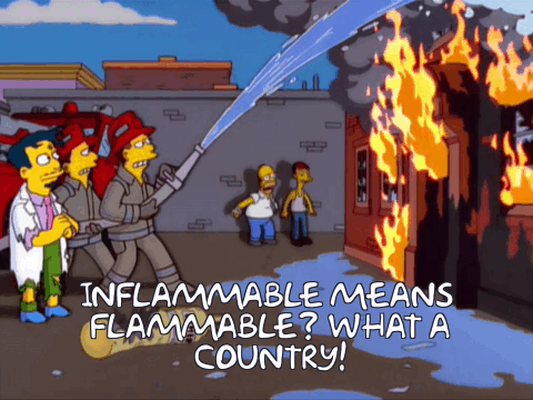 Inflammable means flammable