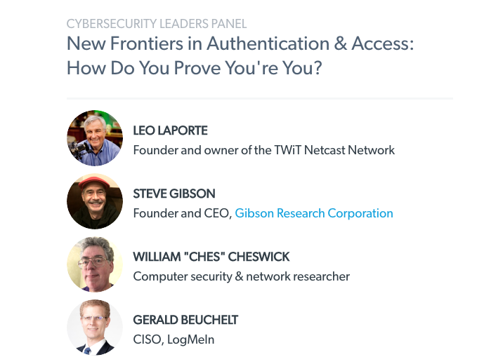 TWiT's tweet photo. Join TWiT and LastPass for a cybersecurity panel discussion and networking reception Oct. 3 in Boston. Register now for "Cybersecurity &amp; Identity Trends, Unlocked" to hear @leolaporte @SGgrc William Cheswick &amp; @LogMeIn's Gerald Beuchelt (@beuchelt)
https://t.co/m2P3cyadnn https://t.co/raFBMXfjVd
