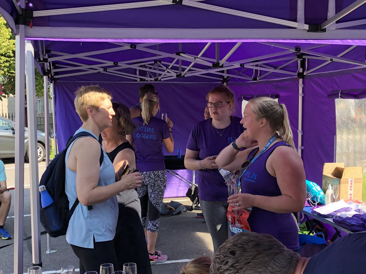fitlikejoggers's tweet photo. Well done to our amazing team of #fitlikejoggers who took part in #Aberdeen’s @Great_Run yesterday. Such a beautiful afternoon for the post race prosecco party in Golden Square too. #seaofpurple #FLJs https://t.co/TMZki6SZkj