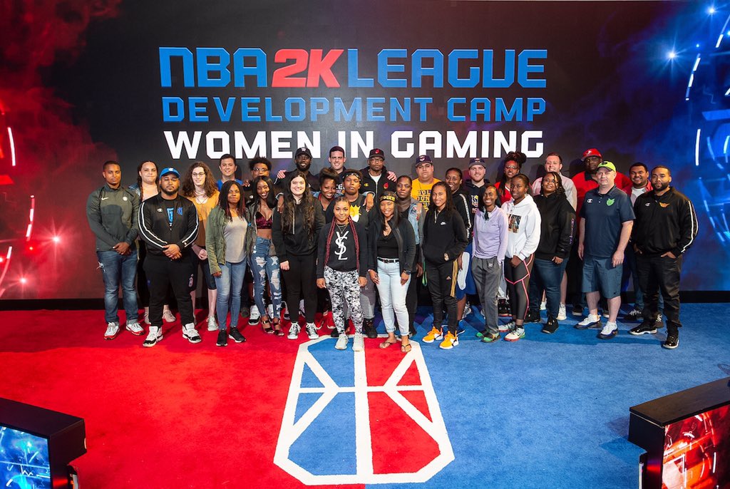 nbacares's tweet photo. In honor of #WomensEqualityDay, we look back at some of the best moments from the @nba2kleague Development Camp: Women in Gaming we hosted last week with our friends over at @ATT! https://t.co/EgAY8PzY3S