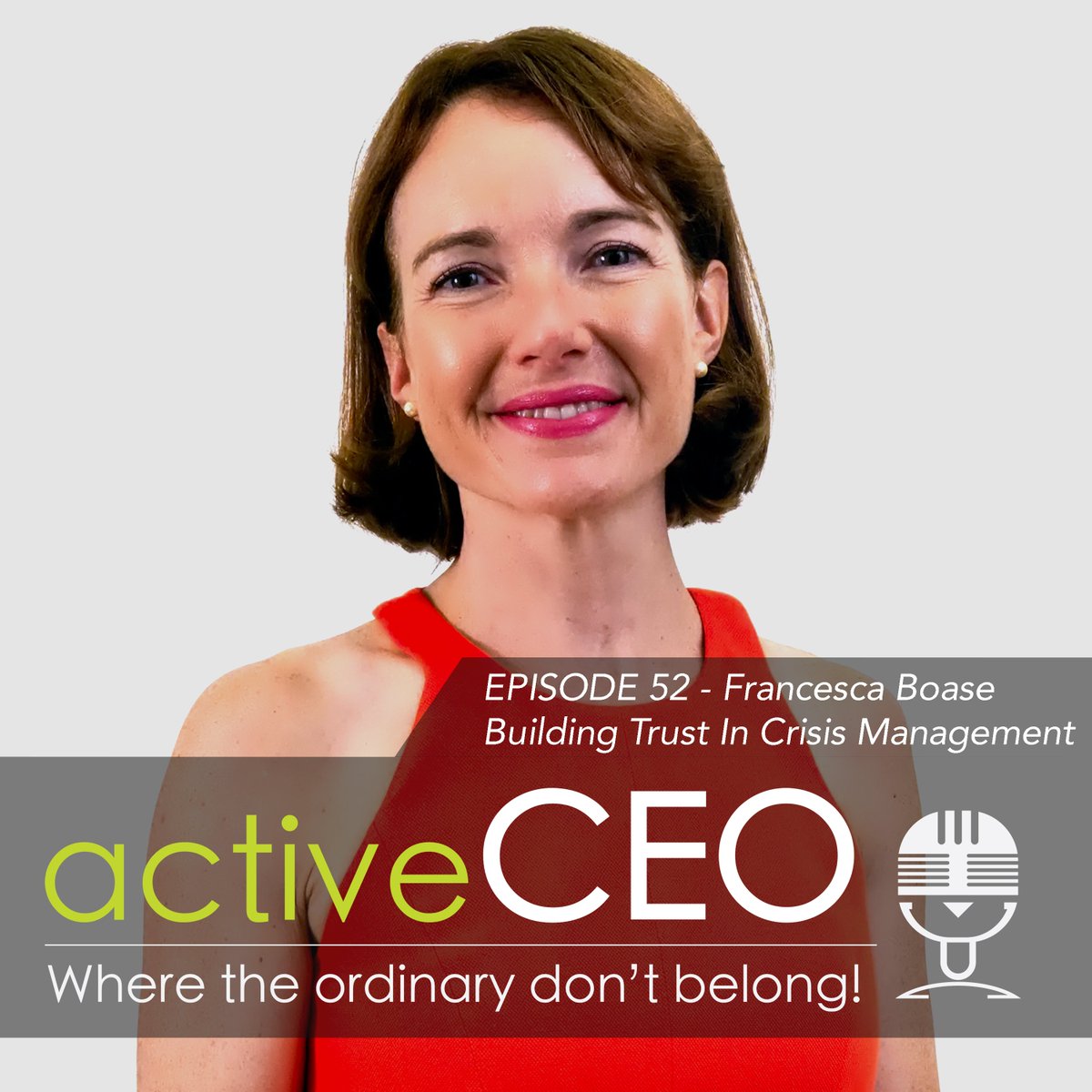 NRG2Perform's tweet photo. active CEO Podcast #52 Francesca Boase - Building Trust In Crisis Management. We speak about crisis management, storytelling, communication, leading change, the Edelman Australia Trust Barometer and being a great mentor. https://t.co/QAC5my8AL7 #NRG2Perform #activeCEO #podcast https://t.co/j6UHjfcHuO