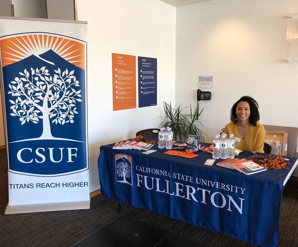 Taking classes at <a href="/csufirvc/">CSUF, Irvine Center</a> ? Stop by and say hi to Christin! She has goodies to get you started on your first day! Happy first day, Titans! #csuf #titansreachhigher