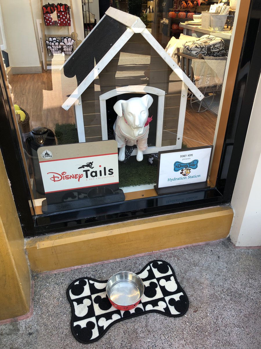 laughingplace's tweet photo. #DisneyTails pet Hydration Stations in front of Disney Home store. #DowntownDisney @DisneylandToday https://t.co/lFNLh3Sxir