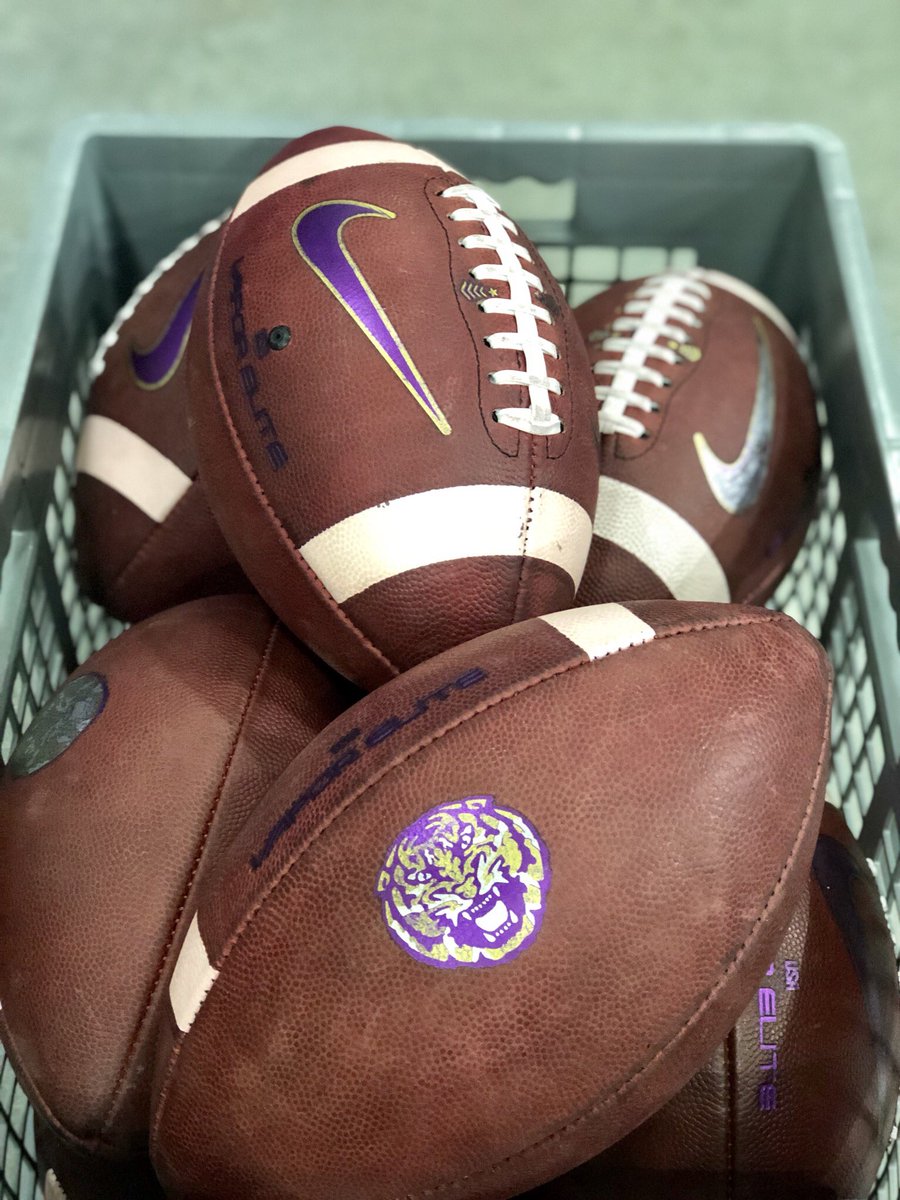 LSUFBEquipment's tweet photo. Saturday pigskins https://t.co/oePCuu6V7B