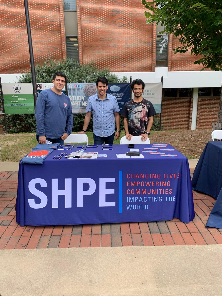 shpe_au's tweet photo. @shpe_au excited for being present during the #OWeek recruiting event at @AuburnU @AuburnEngineers @SHPE_Region5 @SHPE @moncadaja @vivek28patil @CarlosCatalysis https://t.co/eiGbSpwCZh