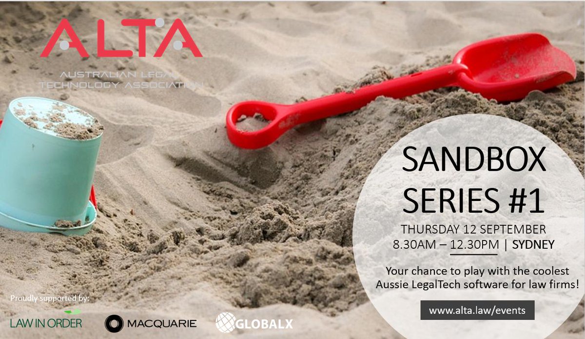 Looking forward to demonstrating courtbinder.com and chronch.com at the inaugural sandbox series on 12 September 2019 in Sydney! See you there!