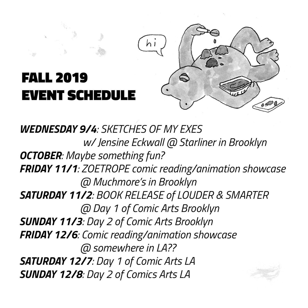 i'm putting my second book out with @pyritepress! it'll be available saturday 11/2
here's the cover and an event schedule for the rest of the year
every event is free! come on out <33 
