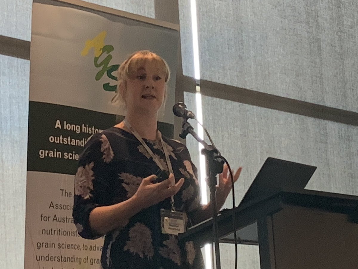 ChrisBlanchard_'s tweet photo. Denise Hamblin @ColmarBruntonAU is talking about the roles of social values in consumer preferences at @ausgrainscience #AGSA19 conference.  @theGRDC @GrahamCentre #csufgc https://t.co/PXWurcGr1W