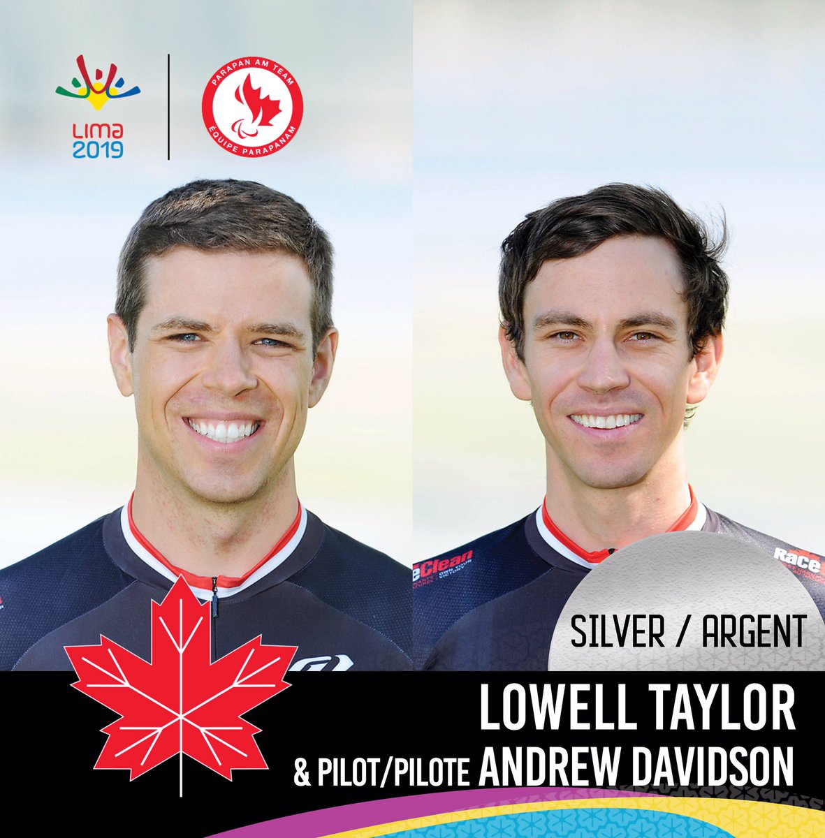 CDNParalympique's tweet photo. Lowell Taylor et son guide Andrew Davidson ont décroché la médaille d'argent à l'épreuve de 4000 m  poursuite individuel en cyclisme sur piste  🥈 
@CyclingCanada https://t.co/1XAqC1cCxK