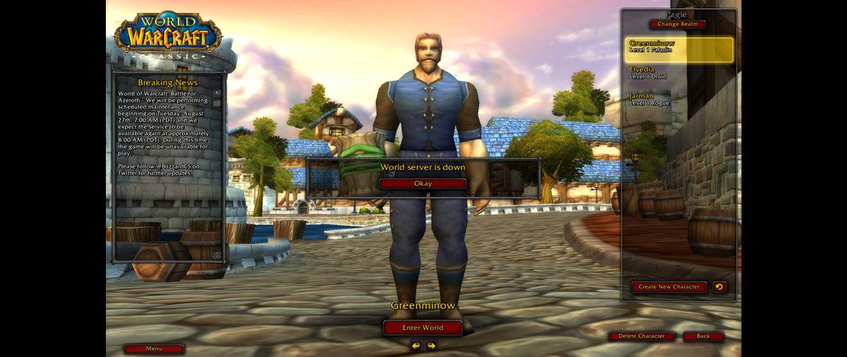 greenminow3's tweet photo. @BlizzardCS Servers are down? https://t.co/DqfVDYyvh3