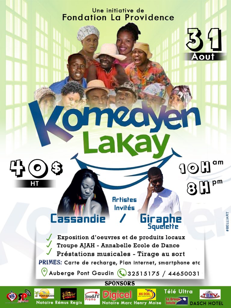 Un spectacle de promotion des talents locaux, du rire et de levée de fond pour les boursiers de BEJEA <a href="/MarcBerthaud/">Marc Emmanuel Berthaud</a> <a href="/FondationLaPro1/">Fondation La Providence</a> @belliartdesign