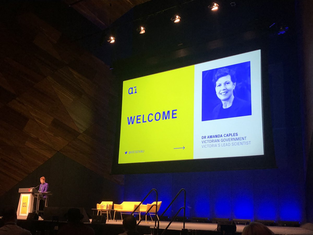 Victoria’s Lead Scientist Amanda Caples opening the Digital AI Summit today in Melbourne (proudly sponsored by <a href="/MonashUni/">Monash University</a>) #digitalaisummit